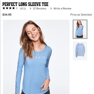 PINK perfect fit campus tee